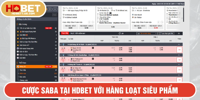 cược SABA tại HDBET