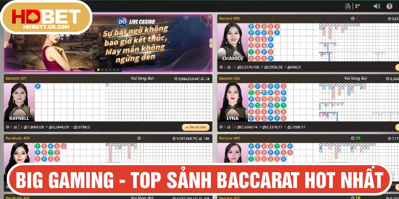 Big Gaming tại HDBET cung cấp game Baccarat hấp dẫn