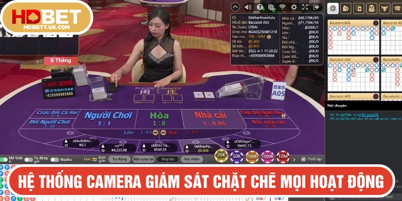 Khu vực thi đấu đảm bảo cung cấp hệ thống camera hiện đại