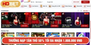 Khuyến mãi thưởng nạp tân thủ 50% tối đa nhận 1.888.000 VNĐ tại HDBET